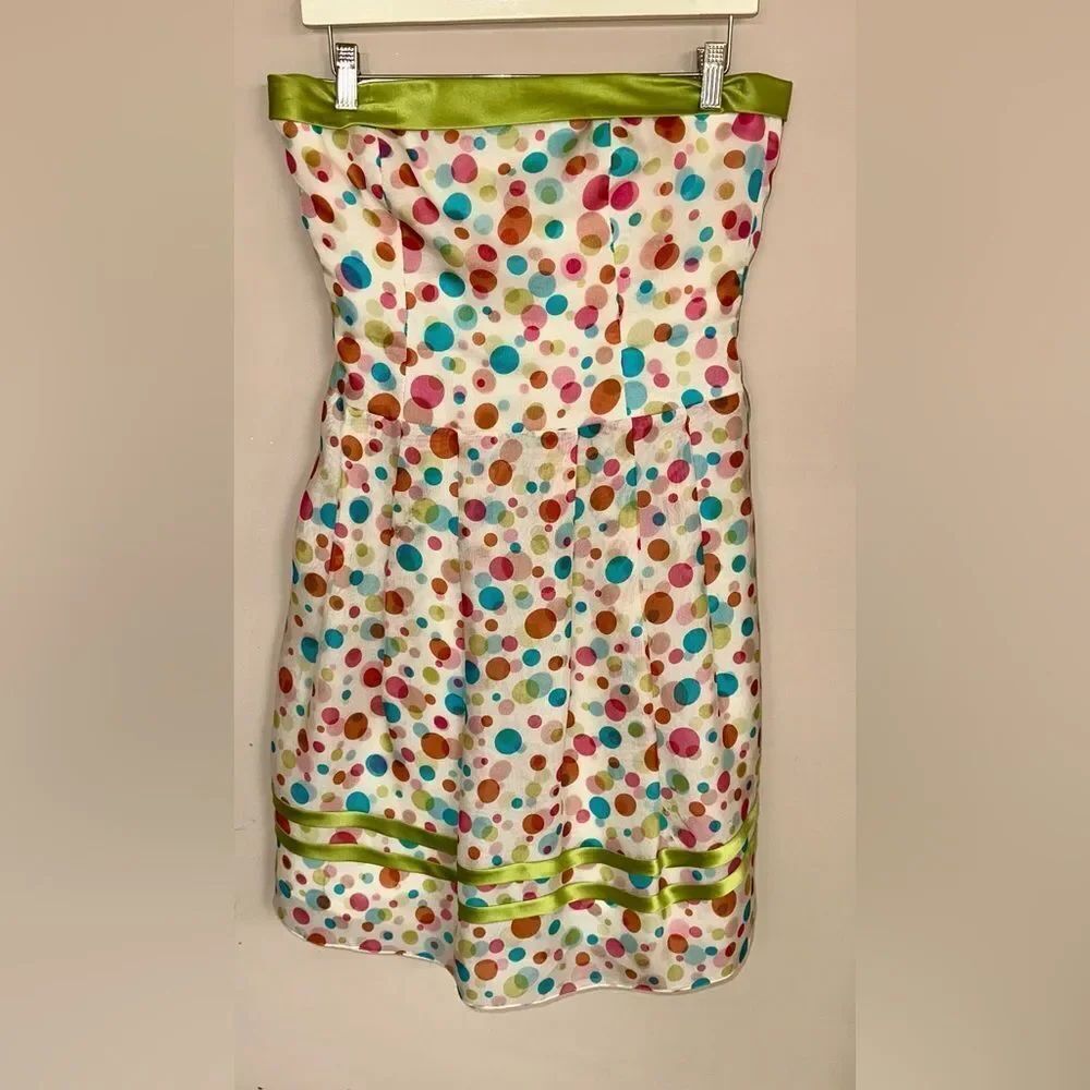 Kay Unger Multicolor Polka Dot Dress